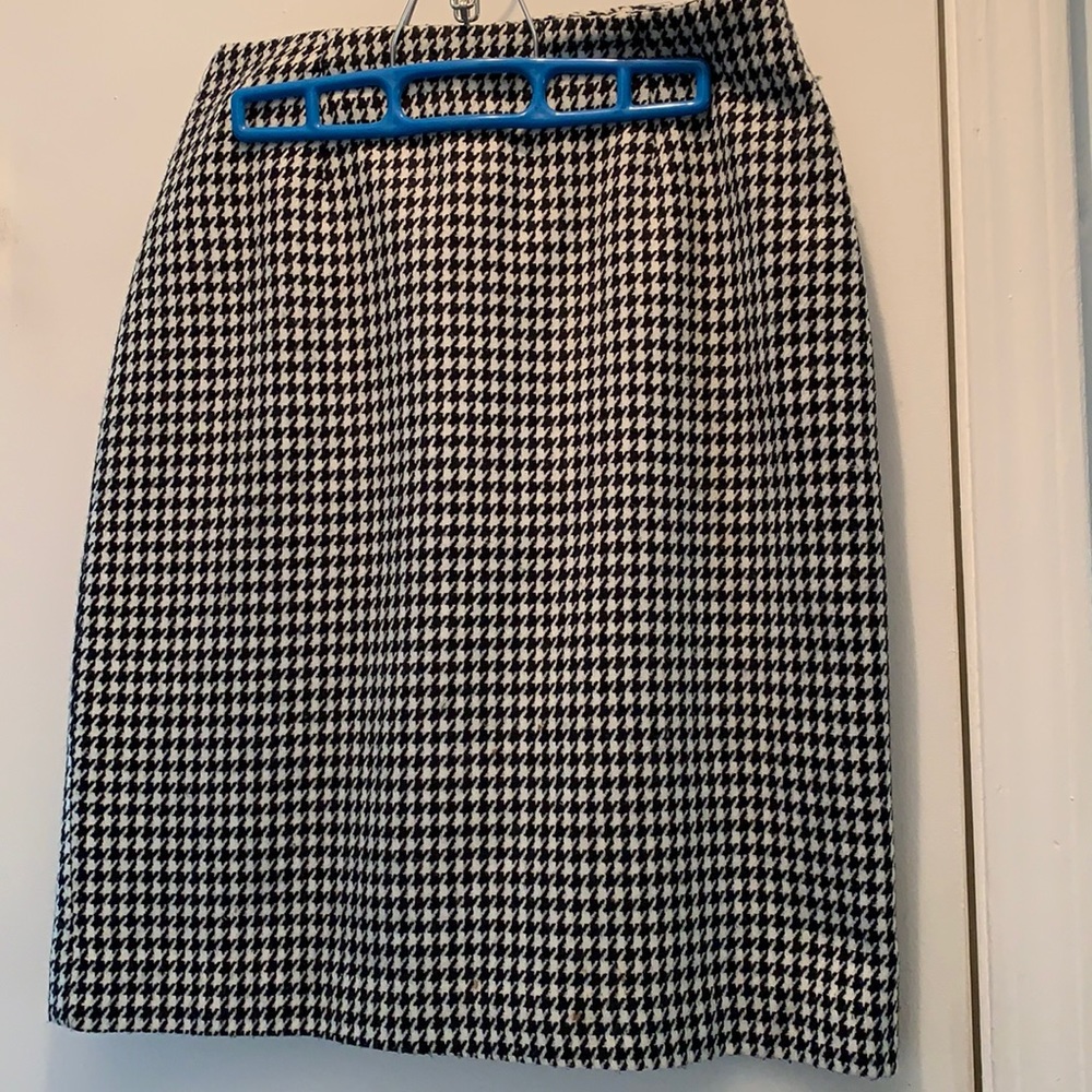 A-line knee length skirt.